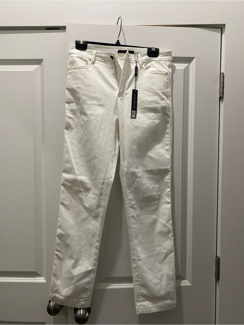Elie Tahari Men's White Straight Jeans